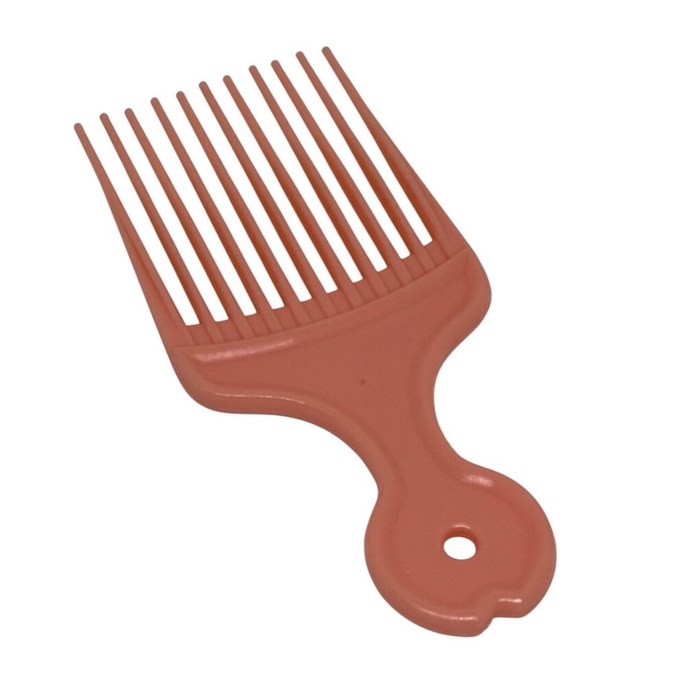VTG Pink Plastic Hair Pick Comb Afro Fluff Volume Tool All Hair Types Styling